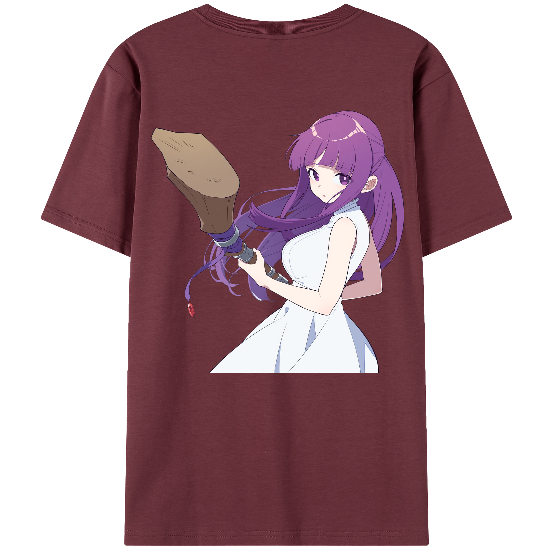 （画像用） 葬送のフリーレン Frieren 綿100％半袖Tシャツ（背面プリント）